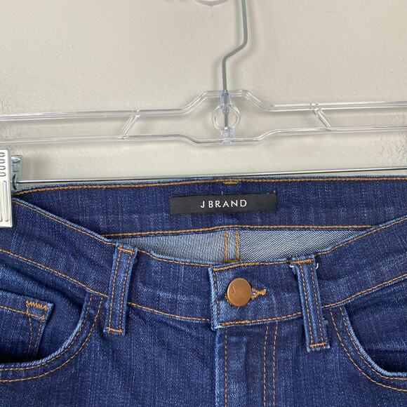 J Brand Mid Rise Skinny Jeans Daphne‎ Indigo Dark Wash Denim Cotton Size 28 - Picture 8 of 11